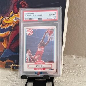 1990 Fleer Dominique Wilkins Basketball Card PSA Graded 10